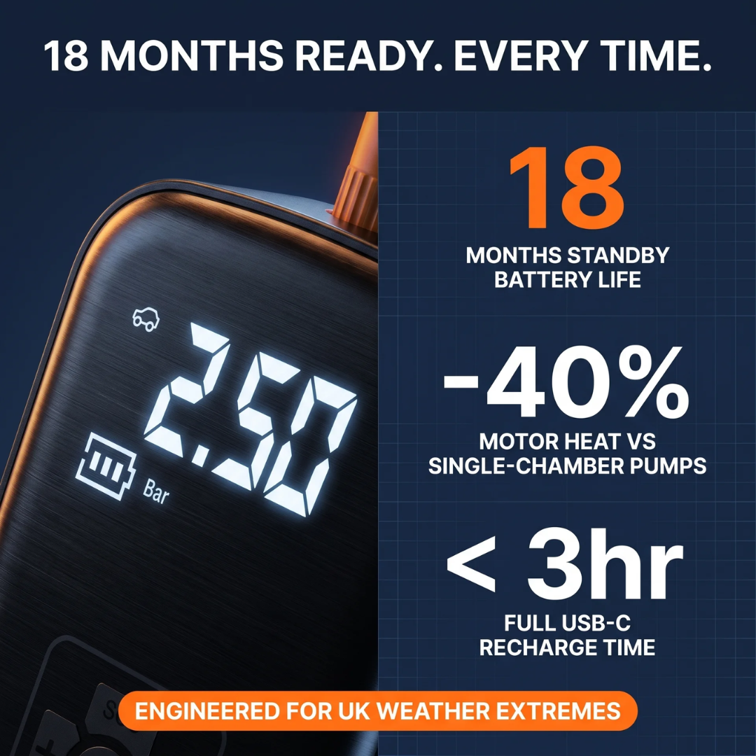 SwiftAir Pro™ | From Warning Light to Fully Inflated. In 60 Seconds