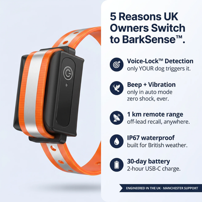 BarkSense™ | Smart Humane Bark Collar with Voice-Lock™ Detection