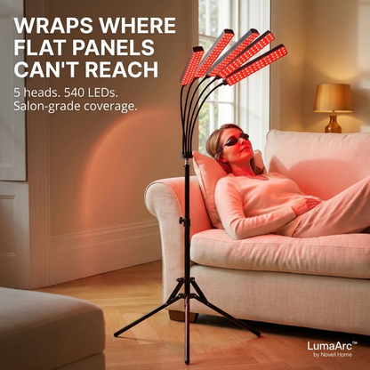 LumaArc™ 5-Head Red Light Therapy Panel | Novell Home